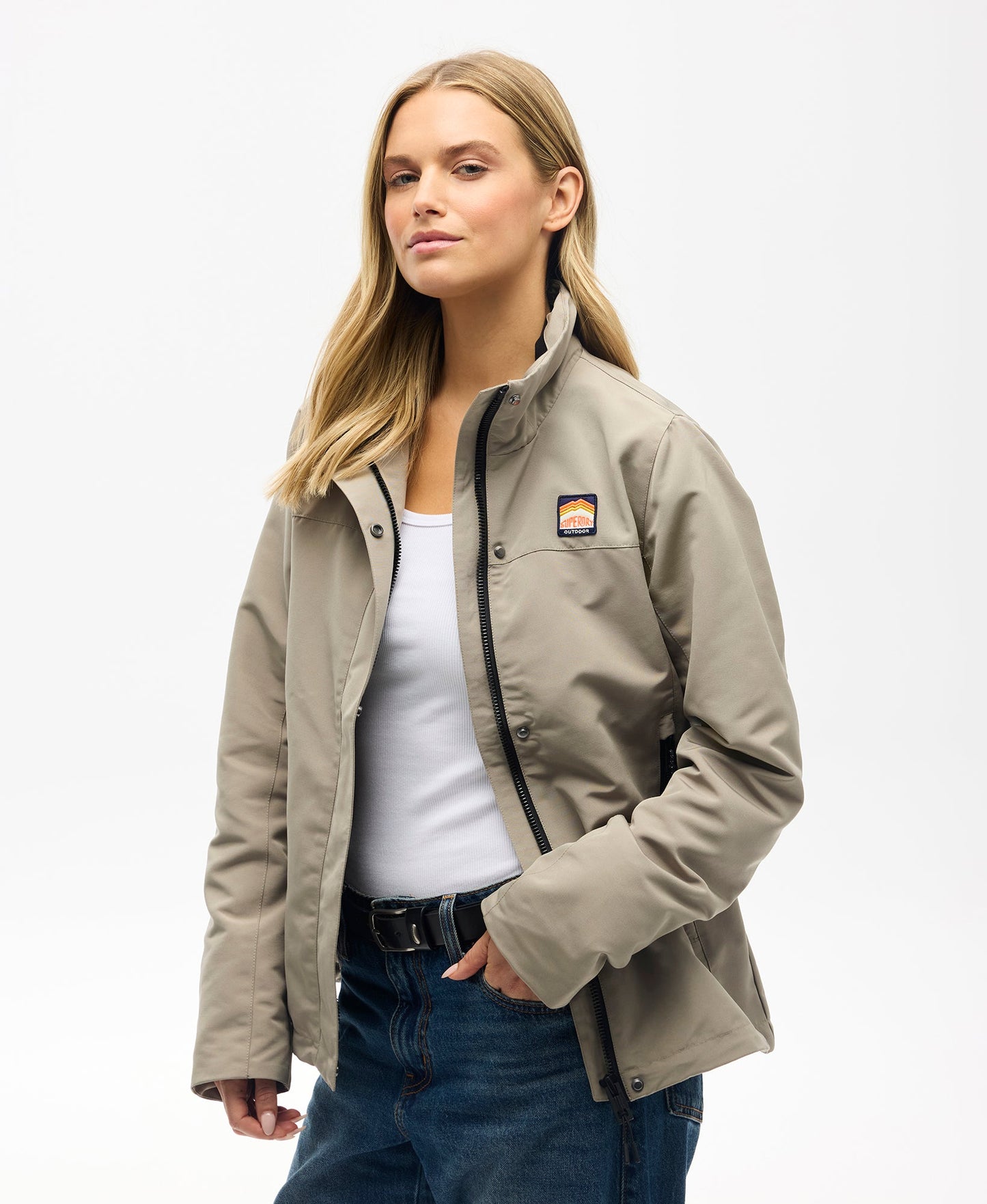 Non Hooded Shell Jacket | Winter Twig Beige