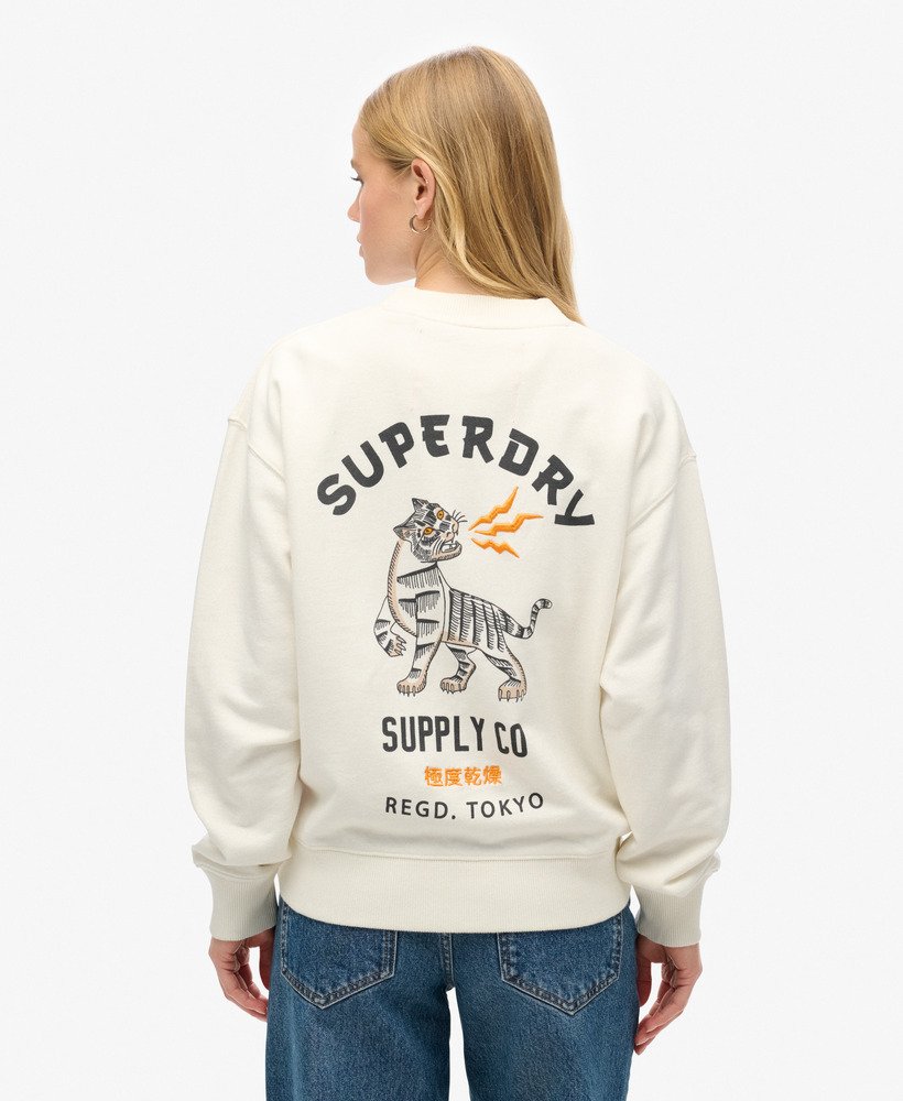 Workwear Graphic Loose Crew | Off White