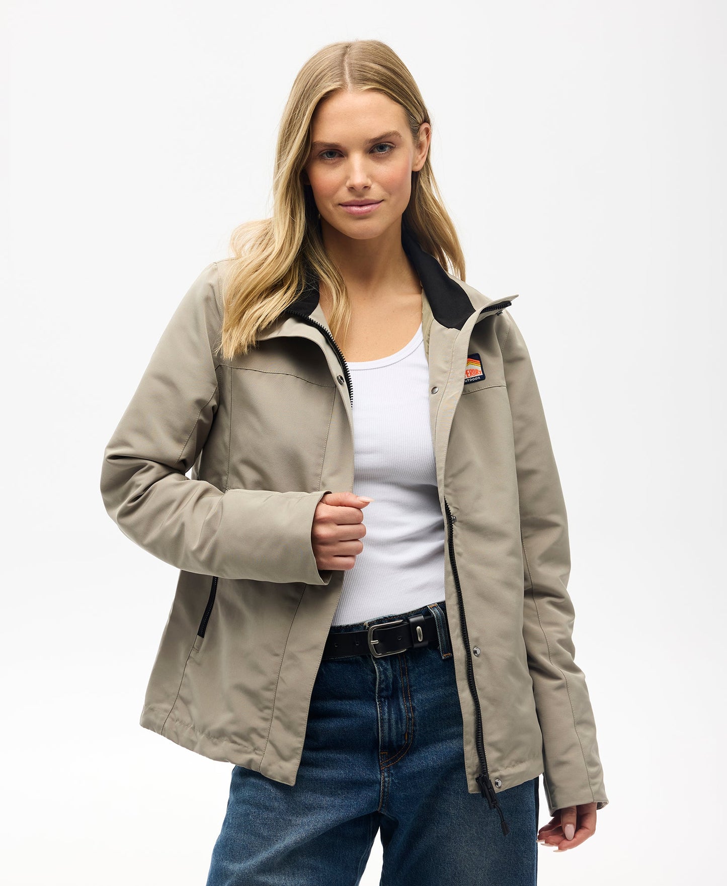 Non Hooded Shell Jacket | Winter Twig Beige