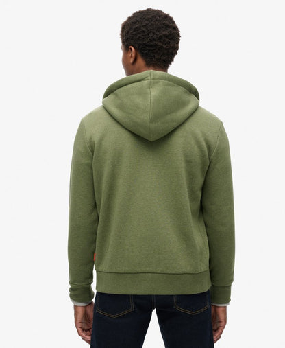 Neon Vintage Logo Graphic Ziphood | Thrift Olive Marle