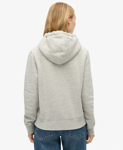Chenille Vintage Logo Graphic Hoodie | Athletic Grey Marle
