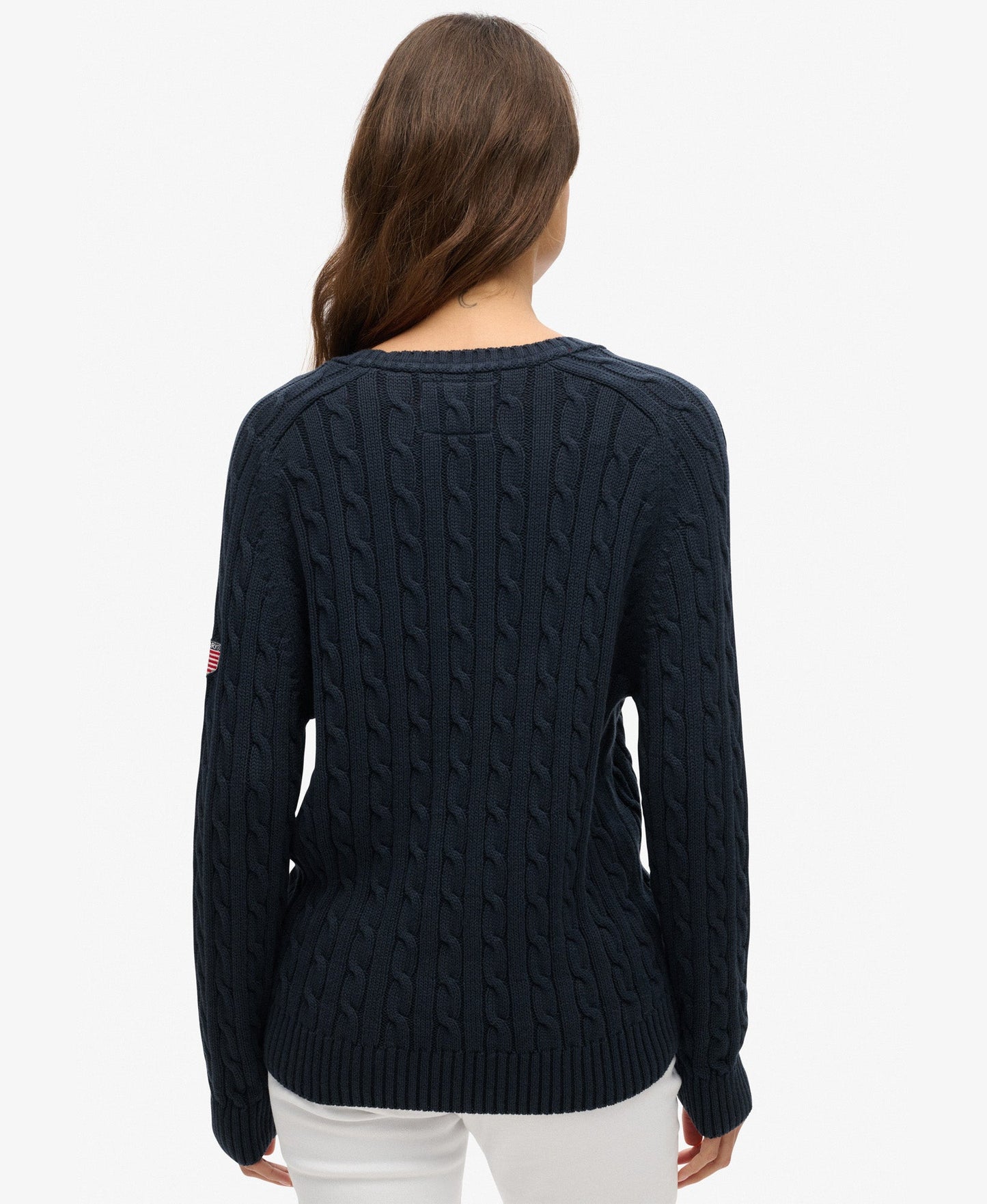 Slouchy Cable Knit | Deep Navy
