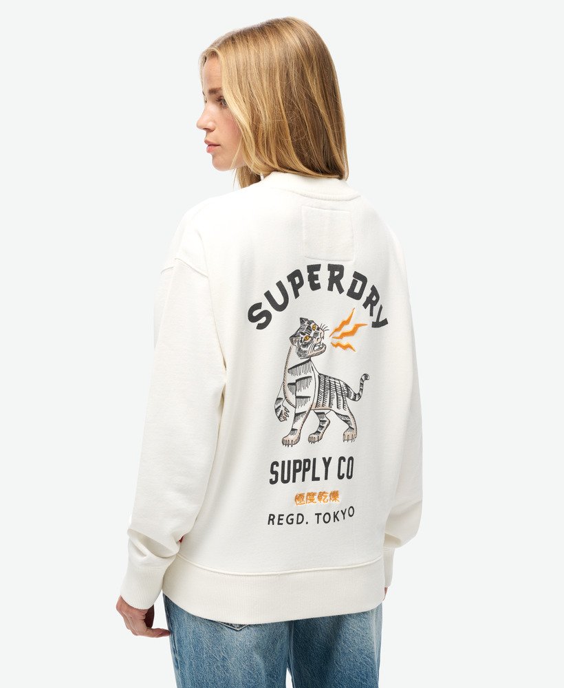 Workwear Graphic Loose Crew | Off White