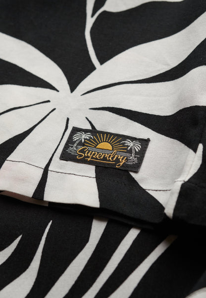 Beach Resort Shirt | Jungle Black Silhouette