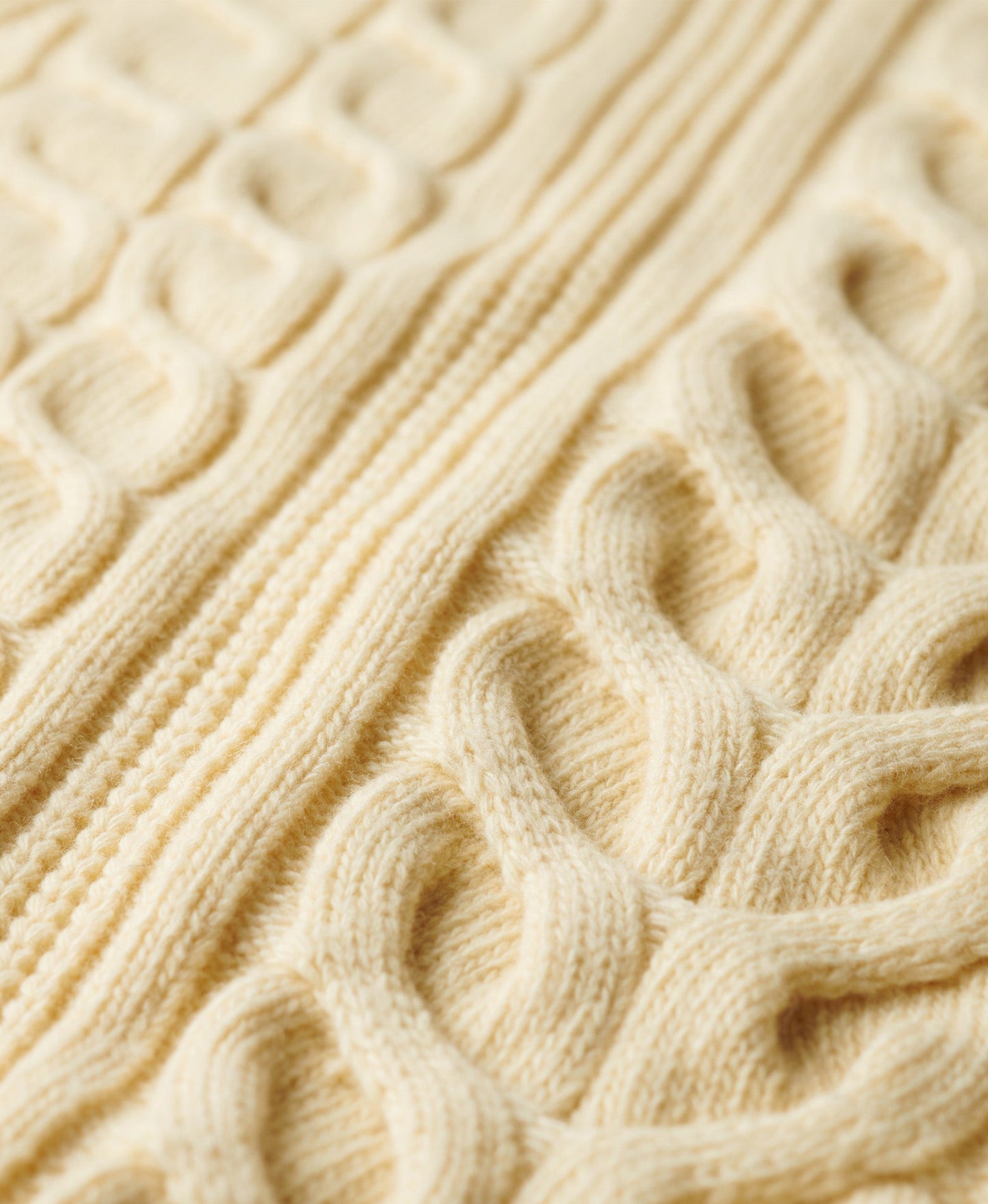 Merchant Cable Roll Neck | Off White