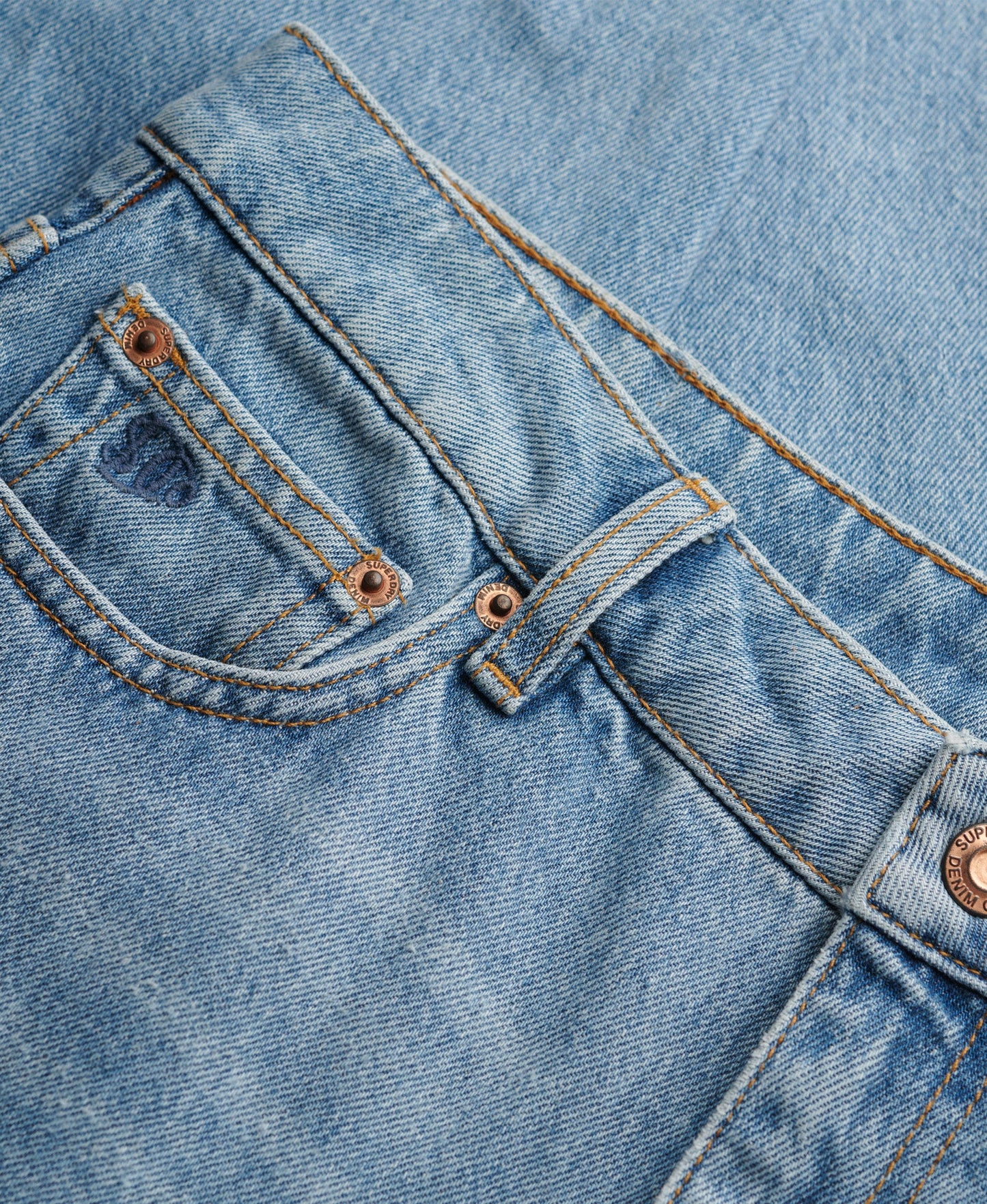 Mid Rise Straight Jean | Mid Blue Denim 30