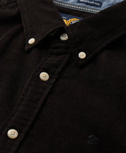 Classic Needle Cord Shirt | Meteorite Black