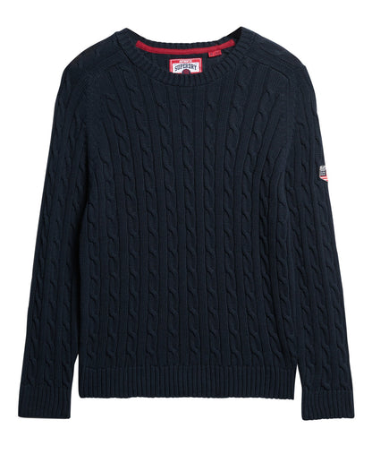 Slouchy Cable Knit | Deep Navy