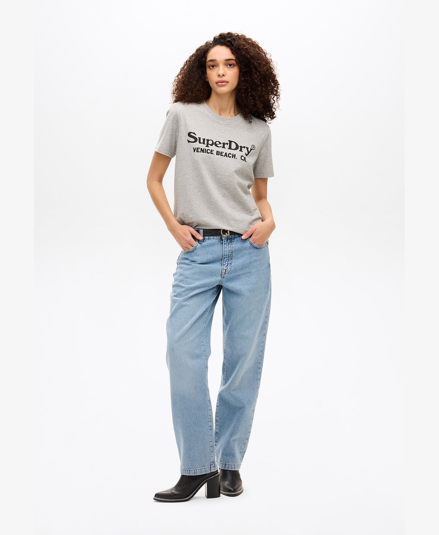 Venue Metallic Graphic Tee | Pumice Stone Marle