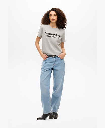 Venue Metallic Graphic Tee | Pumice Stone Marle